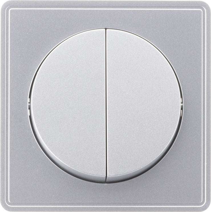 Interrupteur double complet va et vient 10A en saillie Silver - Vulco - Zenitech