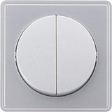 Interrupteur double complet va et vient 10A en saillie Silver - Vulco - Zenitech