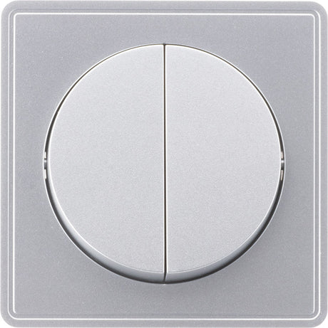 Interrupteur double complet va et vient 10A en saillie Silver - Vulco - Zenitech