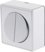 Interrupteur double complet va et vient 10A en saillie Silver - Vulco - Zenitech