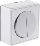Interrupteur double complet va et vient 10A en saillie Silver - Vulco - Zenitech