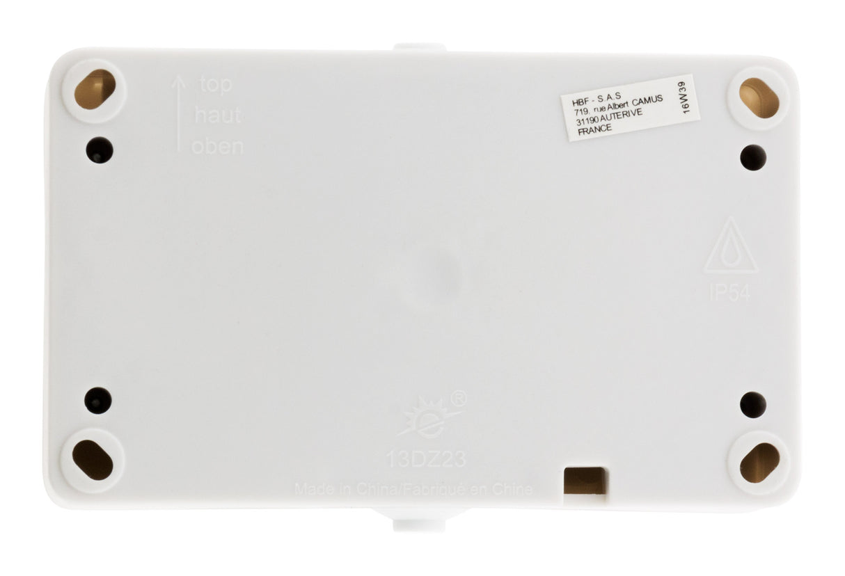 Double prise 2P+T étanche IP54 - Zenitech