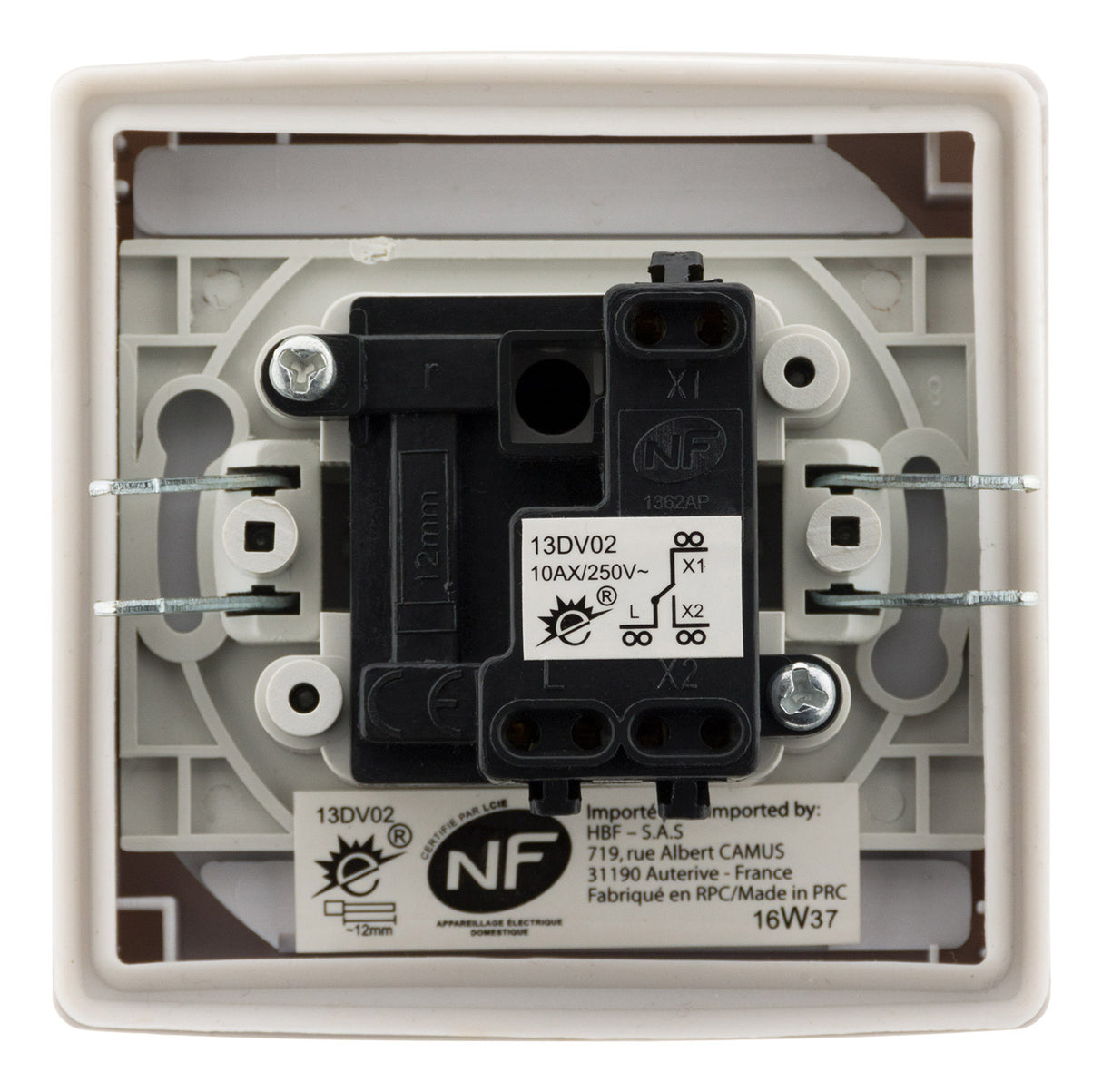 Prise 16A 2P+T encastrable - Zenitech