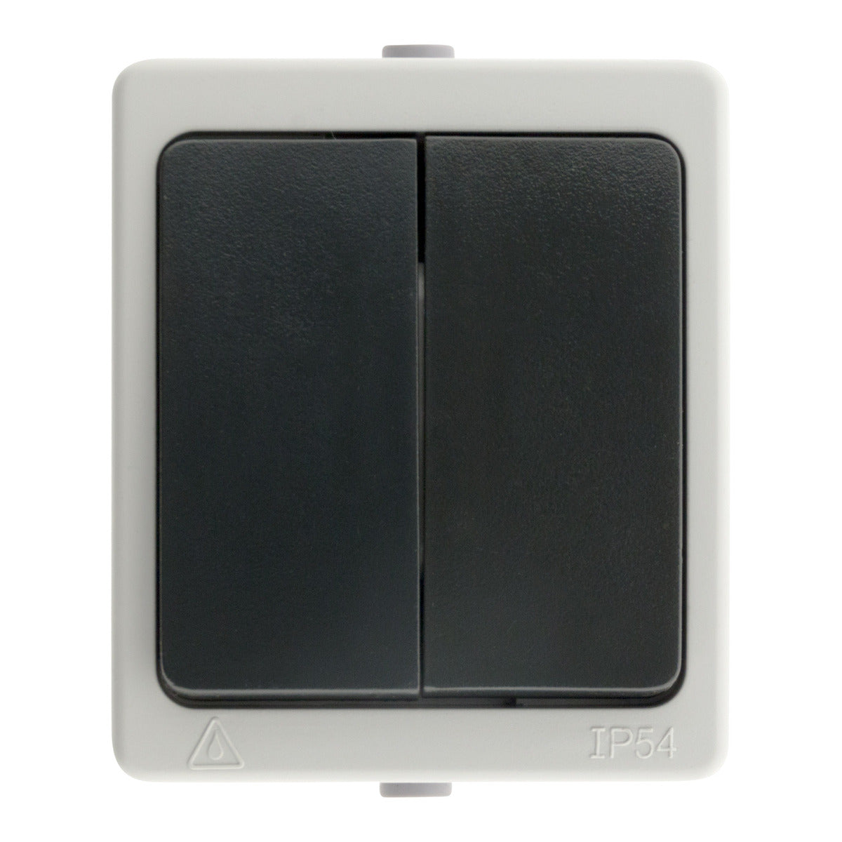 Double interrupteur va et vient 10A IP54 - noir - Aquae - Zenitech