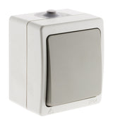 Bouton poussoir Gris Clair IP54 - Akya