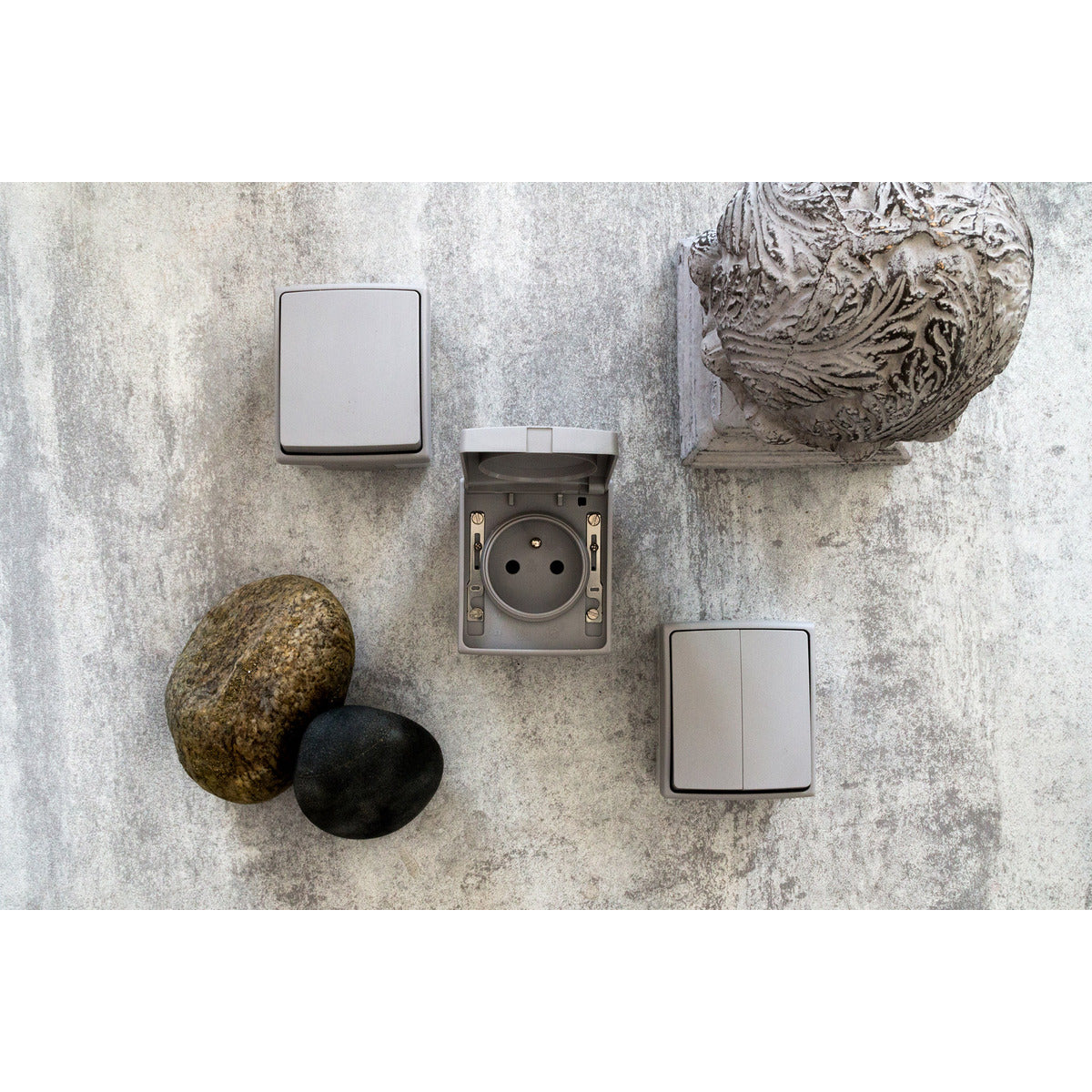 Double interrupteur va et vient IP55 - Orok - Zenitech