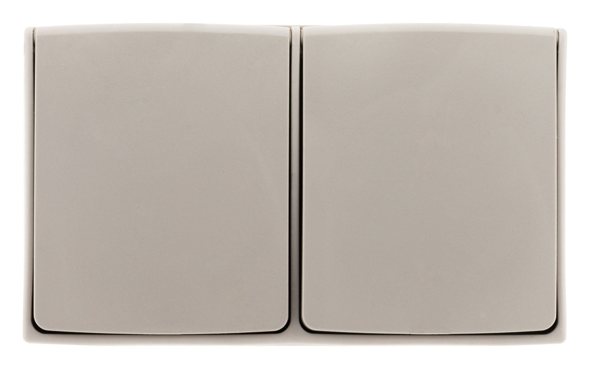 Double prise 16A 2P+T étanche IP55 - Gris - Orok - Zenitech