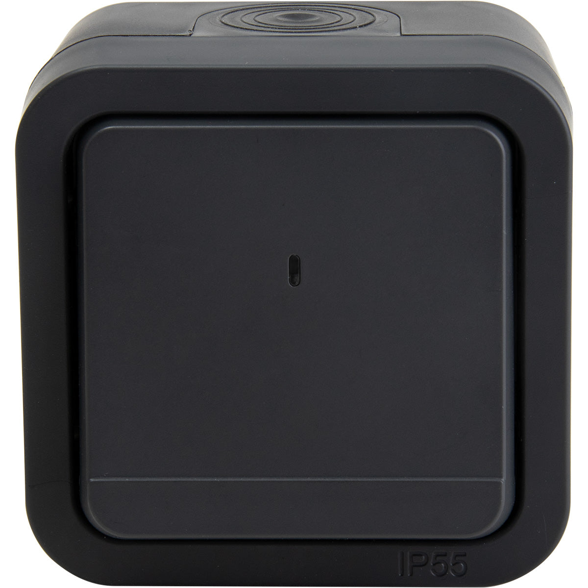 Bouton poussoir étanche IP55 bornes auto + voyant lumineux - en saillie - gamme Granite - Protec