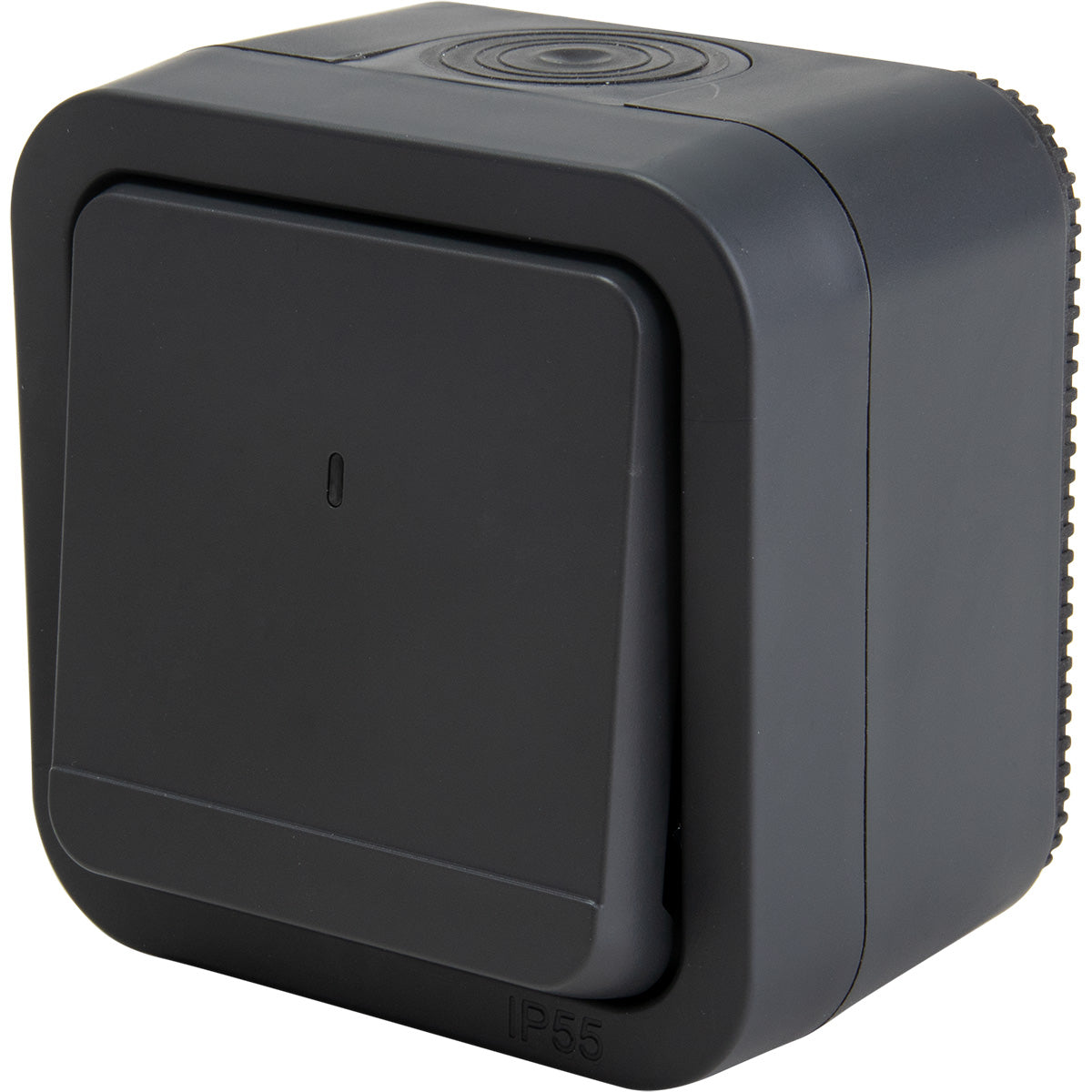 Bouton poussoir étanche IP55 bornes auto + voyant lumineux - en saillie - gamme Granite - Protec