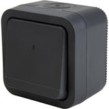 Bouton poussoir étanche IP55 bornes auto + voyant lumineux - en saillie - gamme Granite - Protec