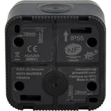 Bouton poussoir étanche IP55 bornes auto + voyant lumineux - en saillie - gamme Granite - Protec