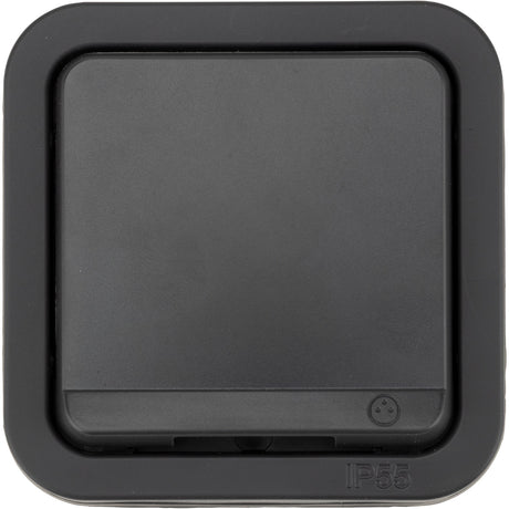 Prise française type E IP55 - 2P+T 16A - bornes auto - encastrée - gamme Granite - Protec