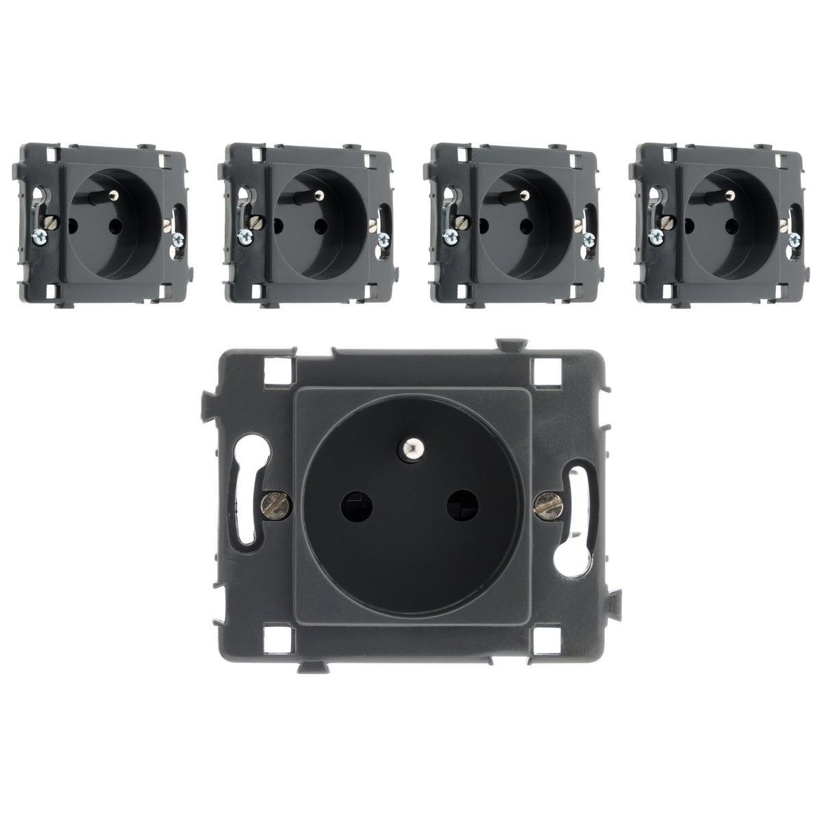 Prise 16A 2P+T noir Clarys - Zenitech