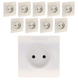 Prise 2 pôles encastrable Diwone - Zenitech