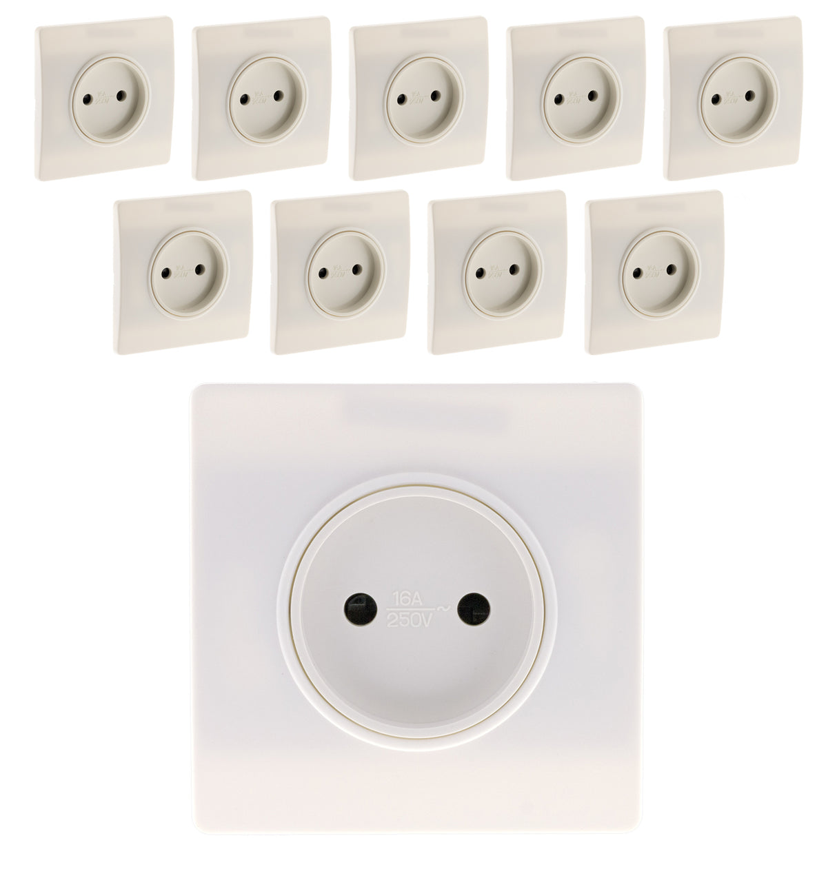 Prise 2 pôles encastrable Diwone - Zenitech