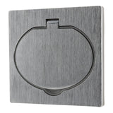 Prise de sol 16A Schuko alu brossé - IP44 + boîte installation - Zenitech