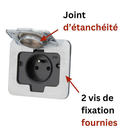 Prise de sol Initiale 16A 2P+T IP55 - Protec