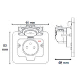 Prise de sol Initiale 16A 2P+T IP55 - Protec