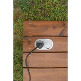 Prise de sol étanche ronde Initiale 16A - 2P+T IP55 - Métal Brossé - Protec