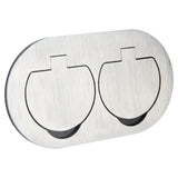 Prise de sol étanche ronde 16A - 2P+T IP55 - Métal Brossé - Protec