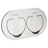 Prise de sol étanche ronde Initiale 16A - 2P+T IP55 - Métal Brossé - Protec