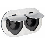 Prise de sol étanche ronde Initiale 16A - 2P+T IP55 - Métal Brossé - Protec