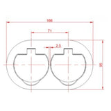 Prise de sol étanche ronde 16A - 2P+T IP55 - Métal Brossé - Protec