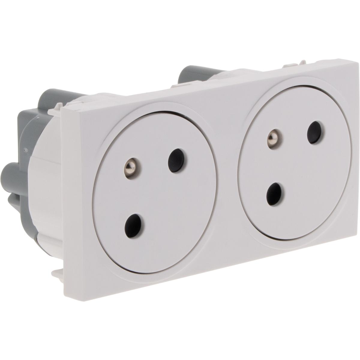 Prise affleurante 16A - Blanc - FORTYfive - Protec