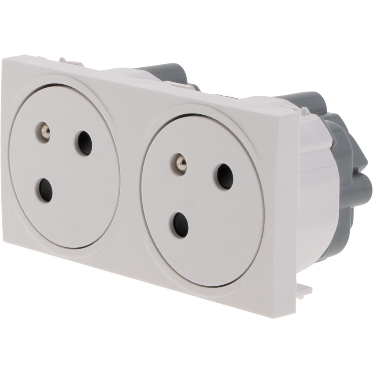 Prise affleurante 16A - Blanc - FORTYfive - Protec