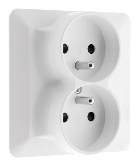 Double prise 2P+T 16A monoposte Artezo - Zenitech