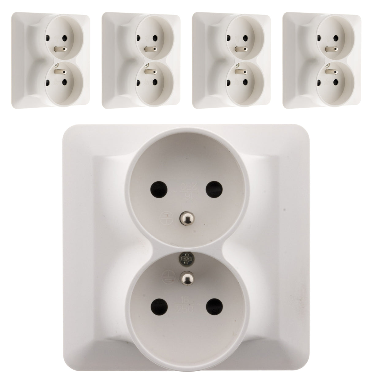 Double prise 2P+T 16A monoposte Artezo - Zenitech