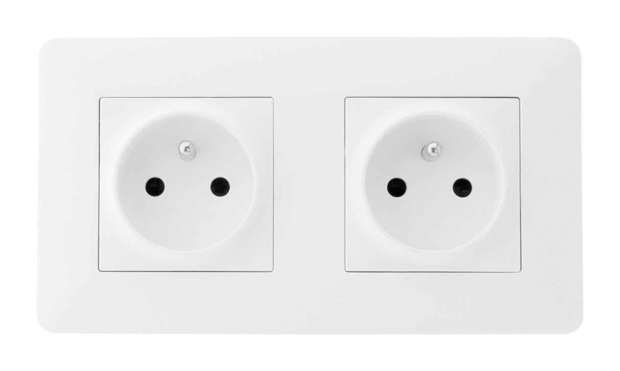 Prise précâblée 2P+T - blanc - Zenitech