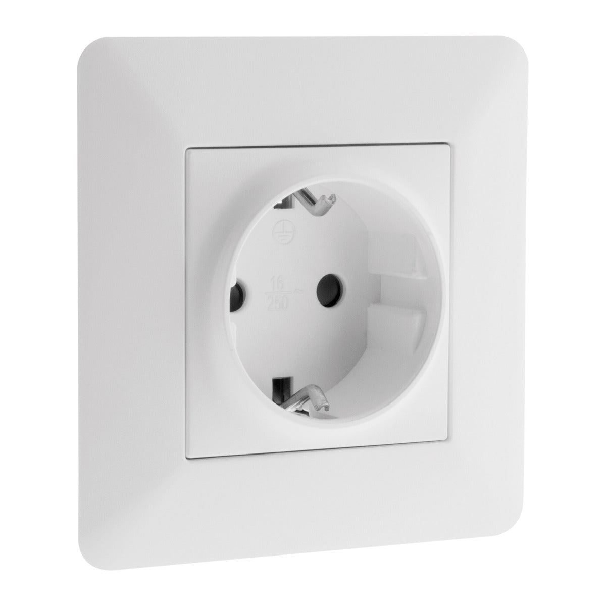Prise encastrable Schuko 16A - Blanc - Artezo - Zenitech