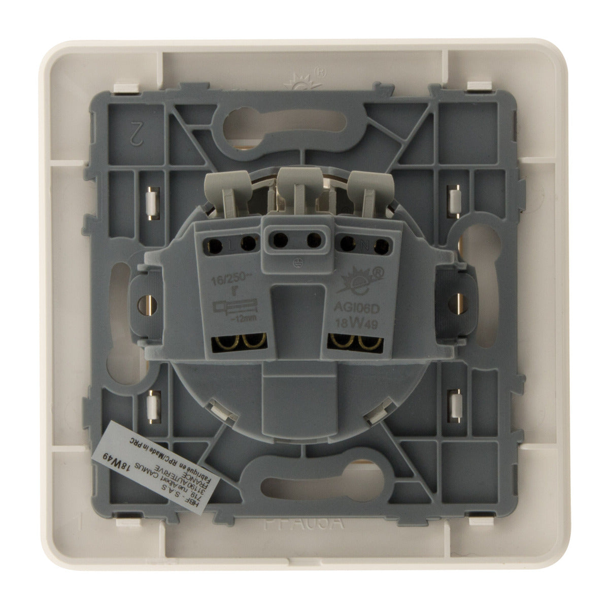 Prise encastrable Schuko 16A - Blanc - Artezo - Zenitech