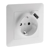 Prise Schuko Asfora + USB - Zenitech