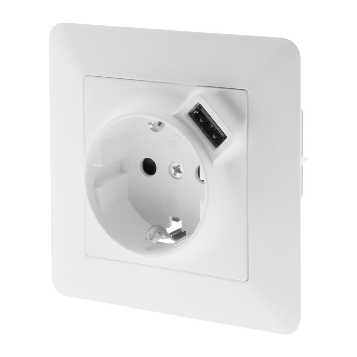 Prise Schuko Asfora + USB - Zenitech