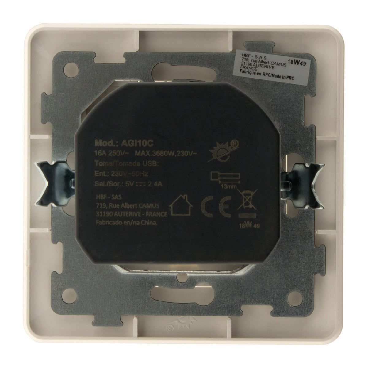 Prise Schuko Asfora + USB - Zenitech