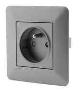 Prise Artezo affleurante 2P+T - titanium - Zenitech