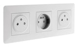 Triple prise affleurante Artezo 2P+T + boîte - Zenitech