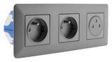 Triple prise affleurante Artezo 2P+T + boîte - Zenitech