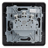 Prise 2P+T 16A simple complet - métal Noir brossé - Kouro - Zenitech