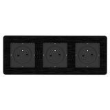 Prise 16A 2P+T Easy Eject en métal noir brossé - Kouro - Zenitech