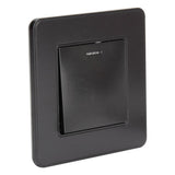 Bouton poussoir voyant en métal Noir brossé - Kouro - Zenitech