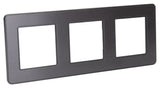 Plaque de finition triple - métal Noir - Kouro - Zenitech