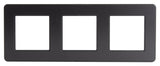 Plaque de finition triple - métal Noir - Kouro - Zenitech