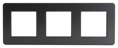 Plaque de finition triple - métal Noir - Kouro - Zenitech