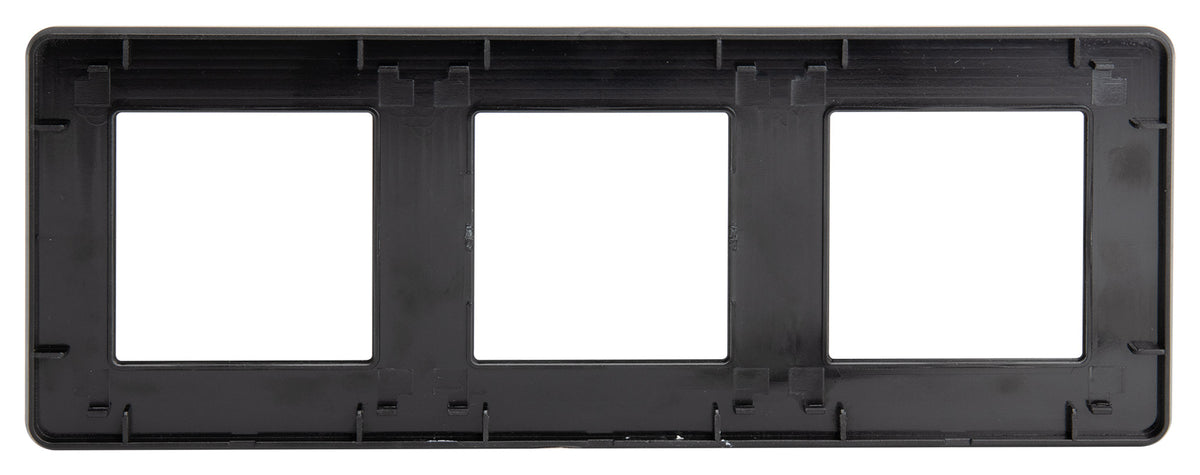 Plaque de finition triple - métal Noir - Kouro - Zenitech