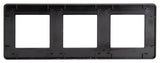 Plaque de finition triple - métal Noir - Kouro - Zenitech