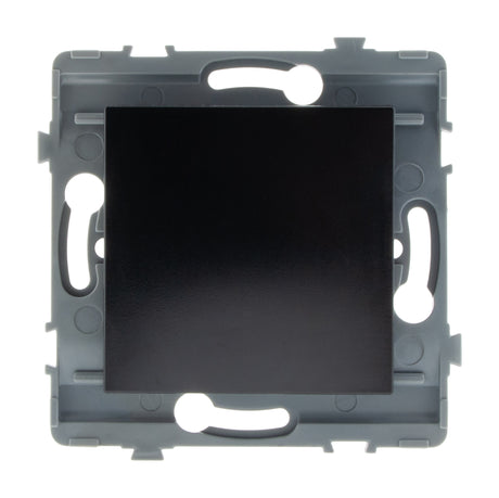 Bouton poussoir encastrable - à composer - métal Noir brossé - Kouro - Zenitech