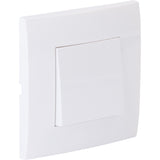 Va et vient encastré + plaque de finition Kalya - Blanc - Zenitech